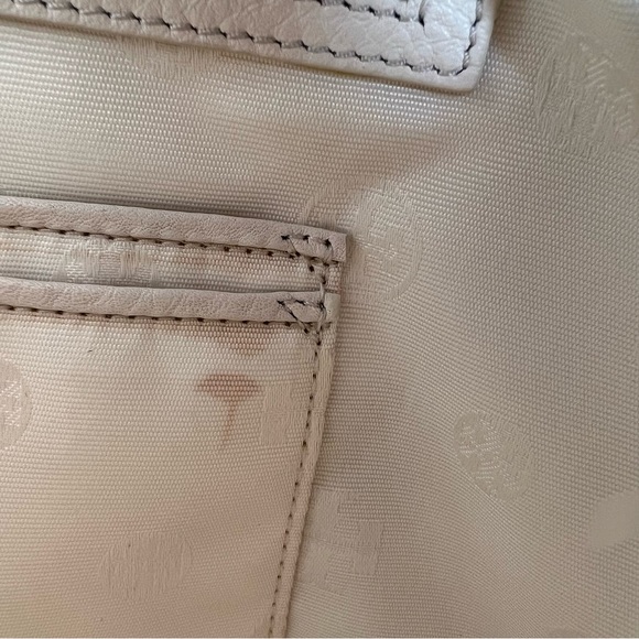 Tory Burch Bryant Satchel Quilted Leather Bag in Ivory - Picture 12 of 13